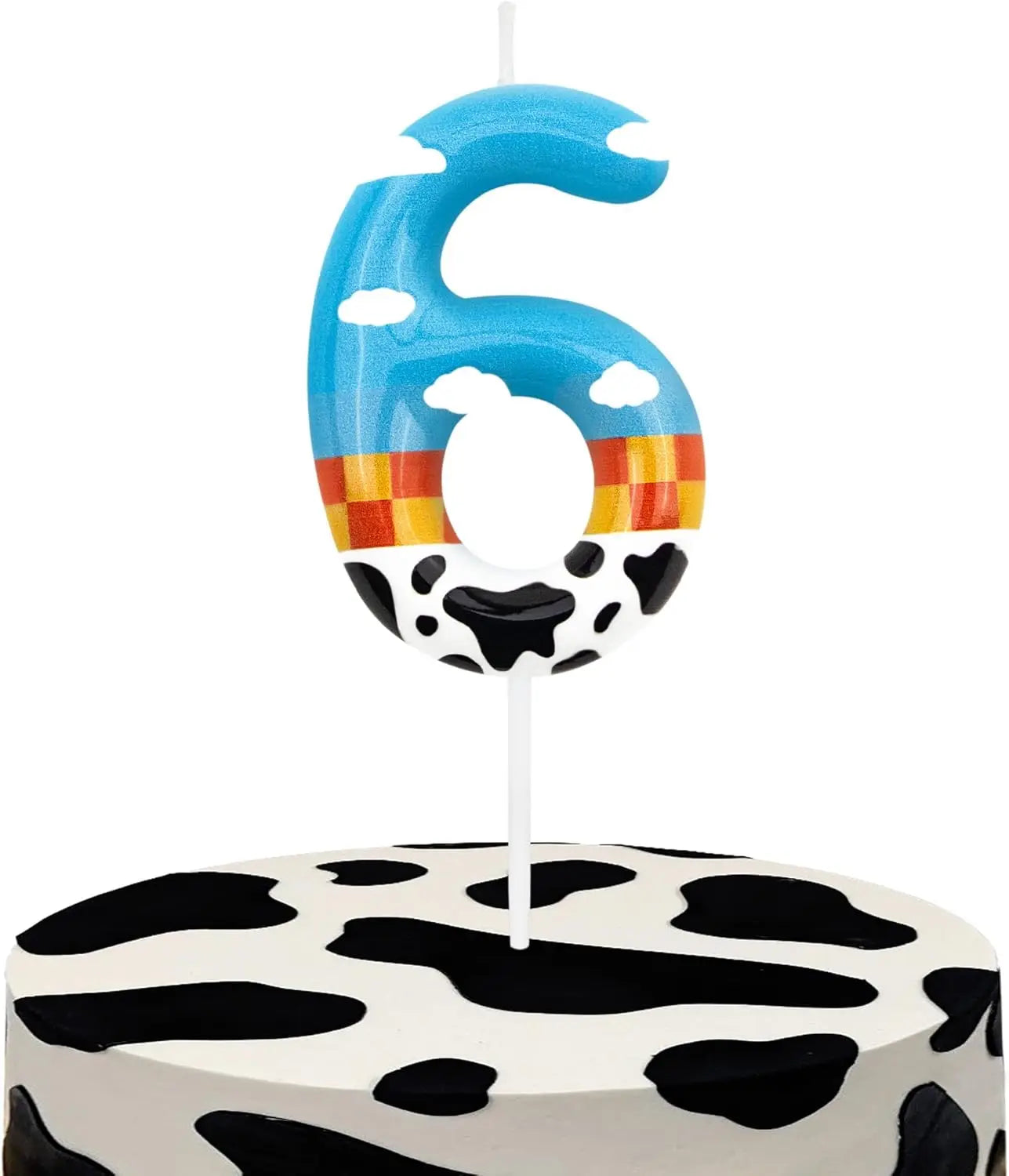 Toy Inspire Game Story 7th Birthday Number Candles, Number 7 Candle Cake Toppers for Cartoon Story Themed Parties, 7th Birthday