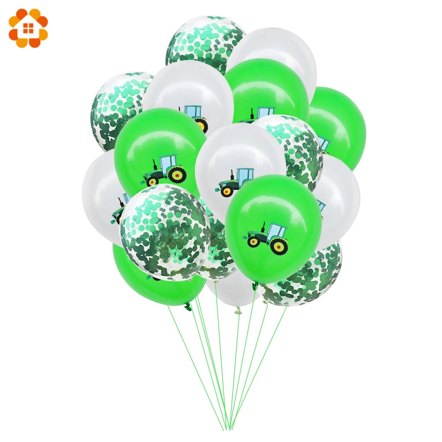 Farm Tractor Birthday Party Set – Cake Toppers & Paper Banner Decor for Boys