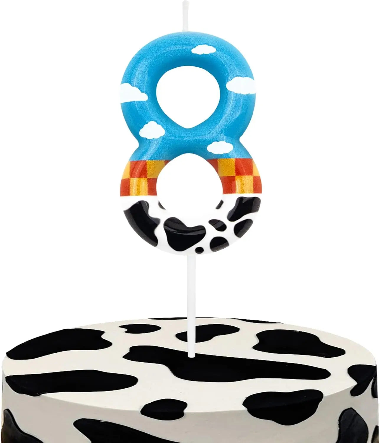 Toy Inspire Game Story 7th Birthday Number Candles, Number 7 Candle Cake Toppers for Cartoon Story Themed Parties, 7th Birthday