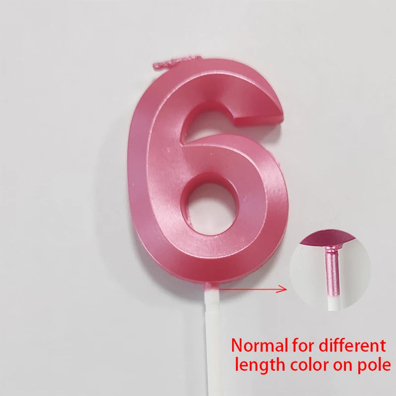 Creative Number Birthday Candles – Blue & Pink Opera House Style Cake Decorations for Parties