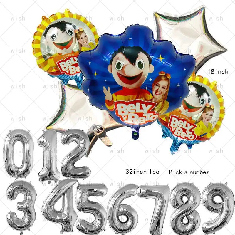 Bely Y Beto Balloon Birthday Party Decoration Wedding Boy Game Decor Supply Glod 32inch Ballon Baby Shower