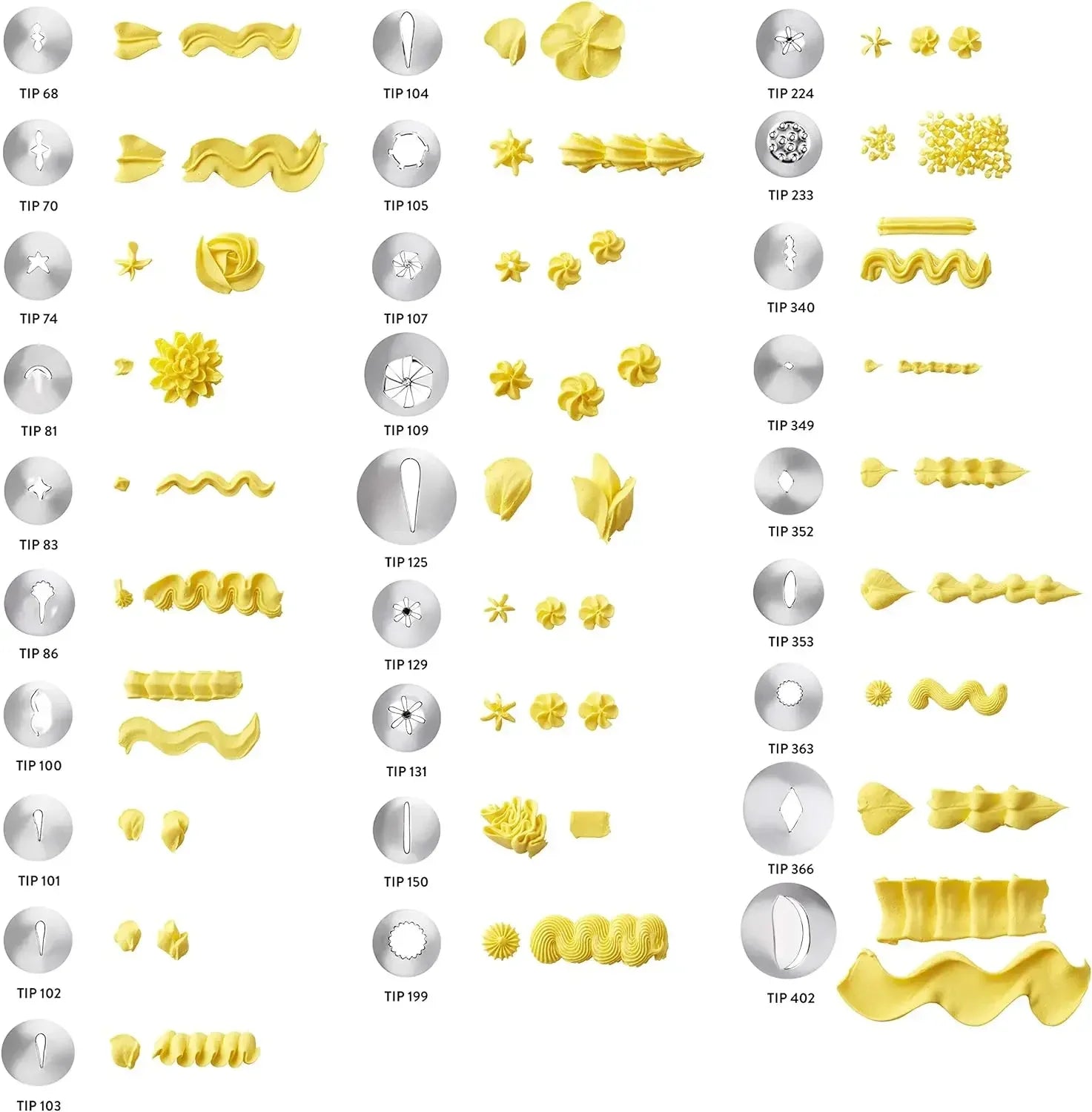 Piping Tips for Cake & Cupcake Decorating, 55-Piece Cake Supply Master Decorating Tip Set, Metal Tips 66 discount
