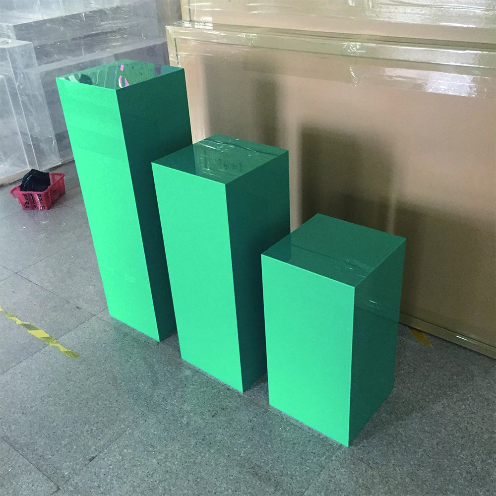 Wholesale party supplies gold metal pillars cake dessert cylinder pedestal stand plinth for wedding decoration