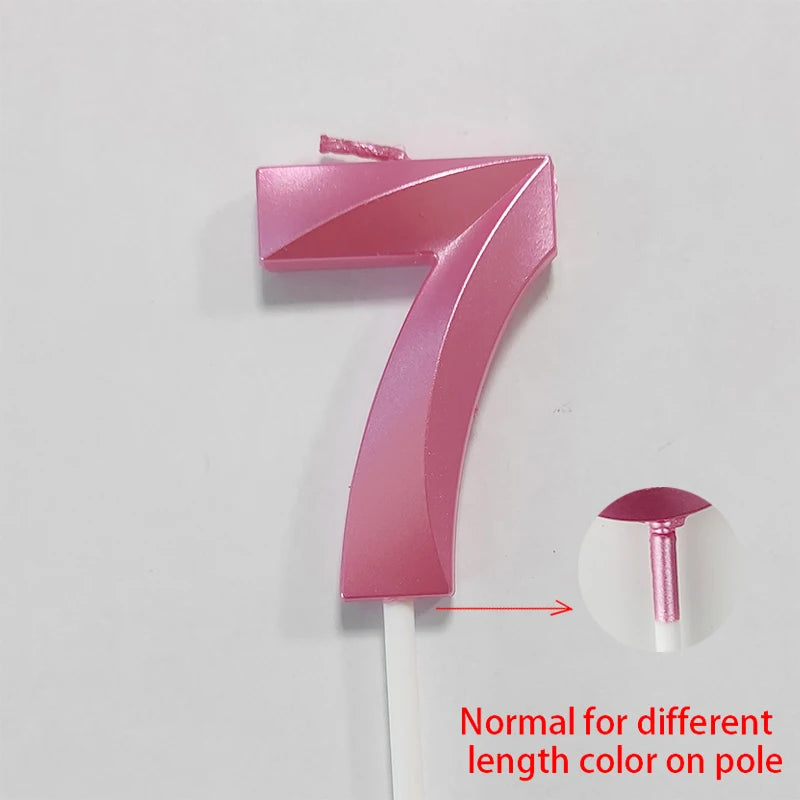 Creative Number Birthday Candles – Blue & Pink Opera House Style Cake Decorations for Parties