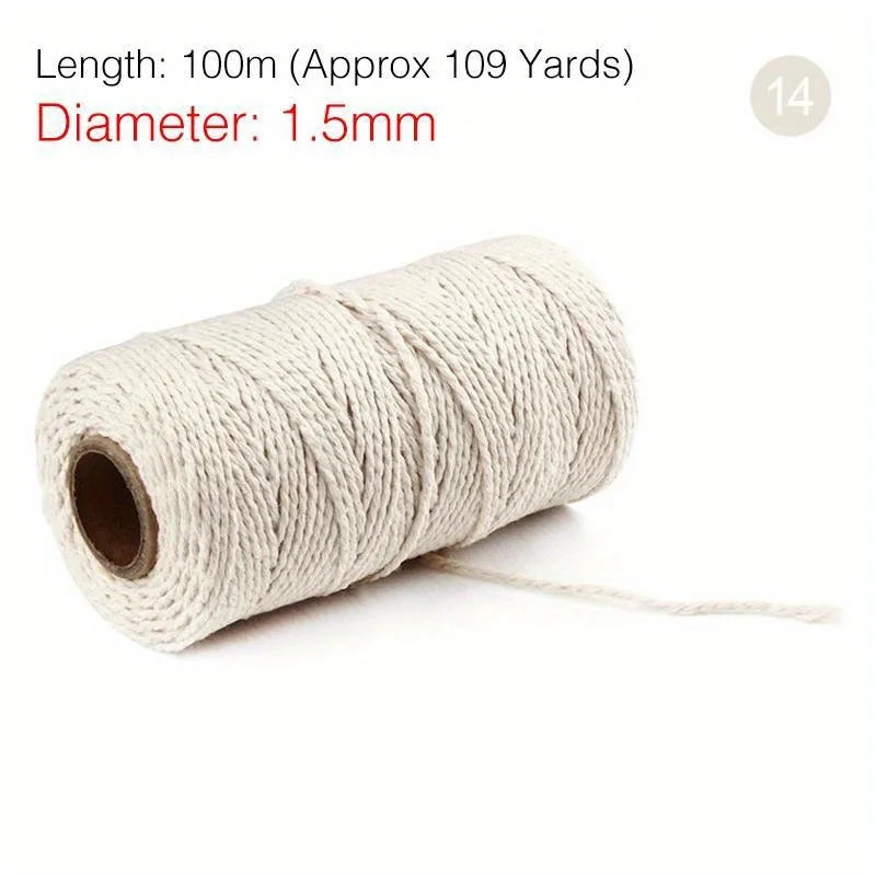 Cotton Twine Natural Jute Twine Packing Twines BakersTwine for Holiday Gift Wrapping Butchers Baking Arts and Crafts Gardening