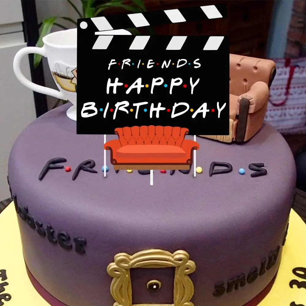 Friends Theme Cake Cupcake Toppers Friends Birthday Cake Decorations for Friends Fans TV Show Birthday Party Decoration Supplies