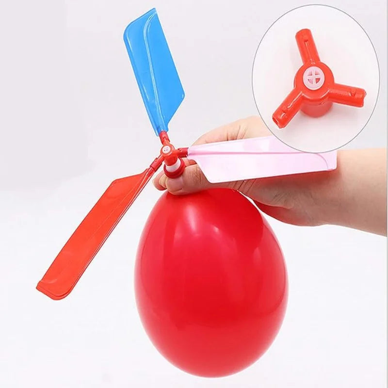 Balloon Aircraft Science and Technology Educational Toys Technology Handmade Diy Balloon Helicopter Children&