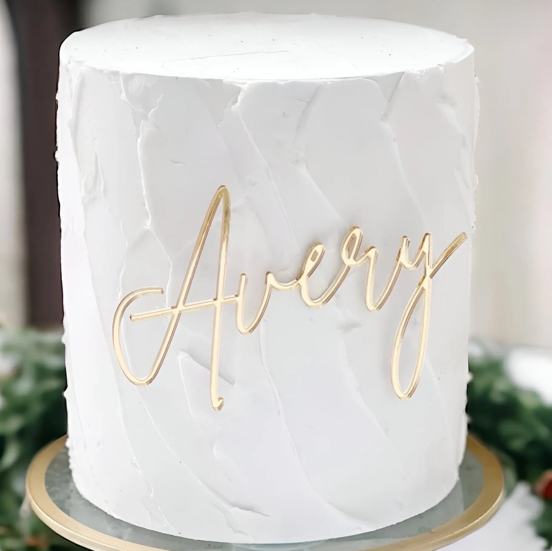 Custom Acrylic Name Cake Topper – Personalized Wedding & Birthday Cake Decoration