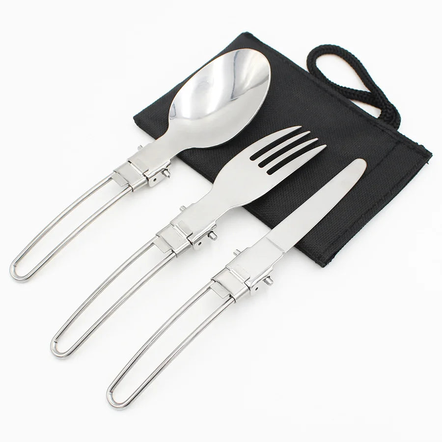 Outdoor Dining Portable Tableware Set, Travel Single Person Set, Knife, Fork, Spoon