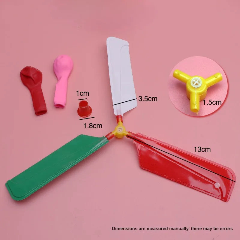 Balloon Aircraft Science and Technology Educational Toys Technology Handmade Diy Balloon Helicopter Children&