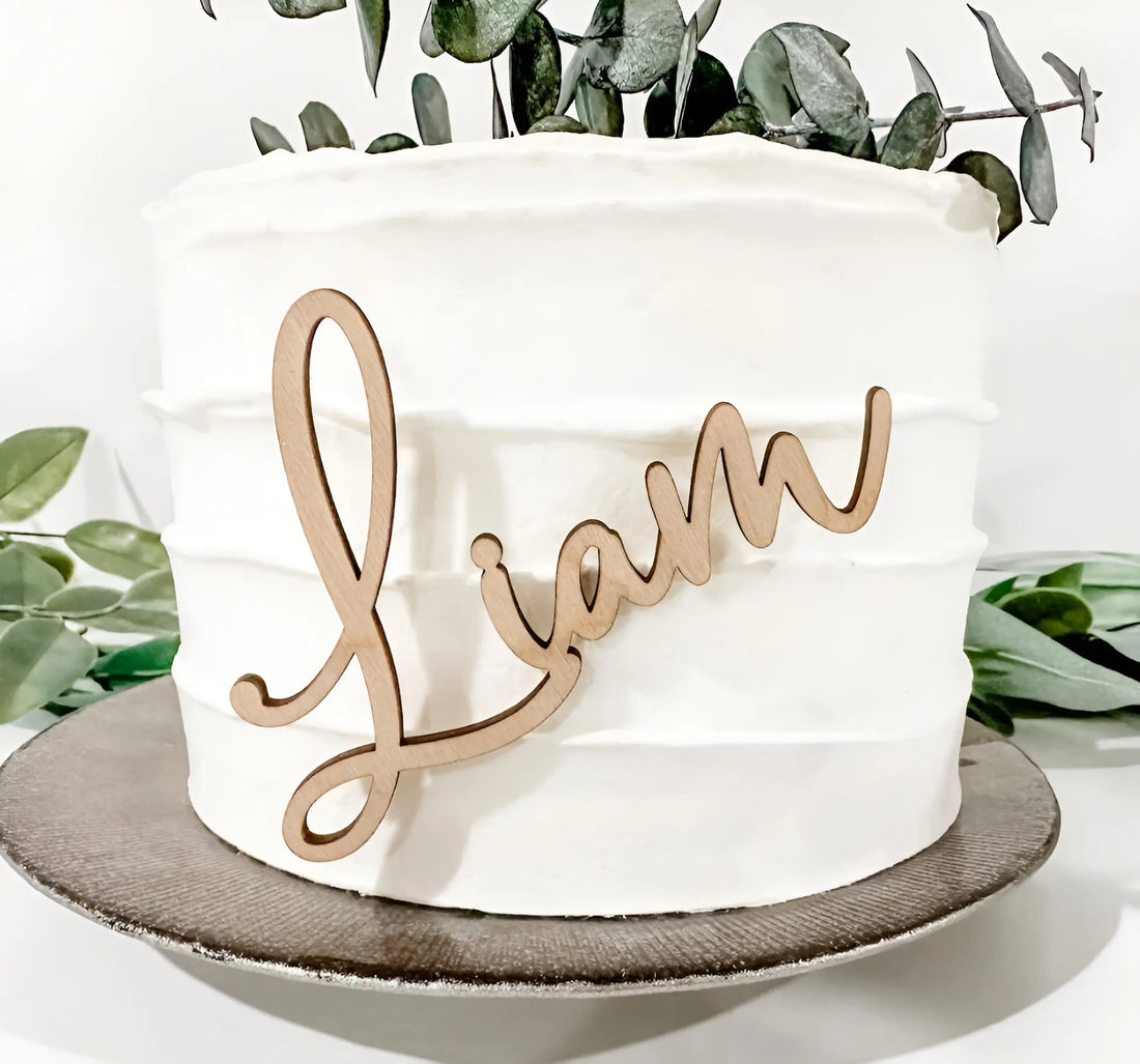 Custom Acrylic Name Cake Topper – Personalized Wedding & Birthday Cake Decoration