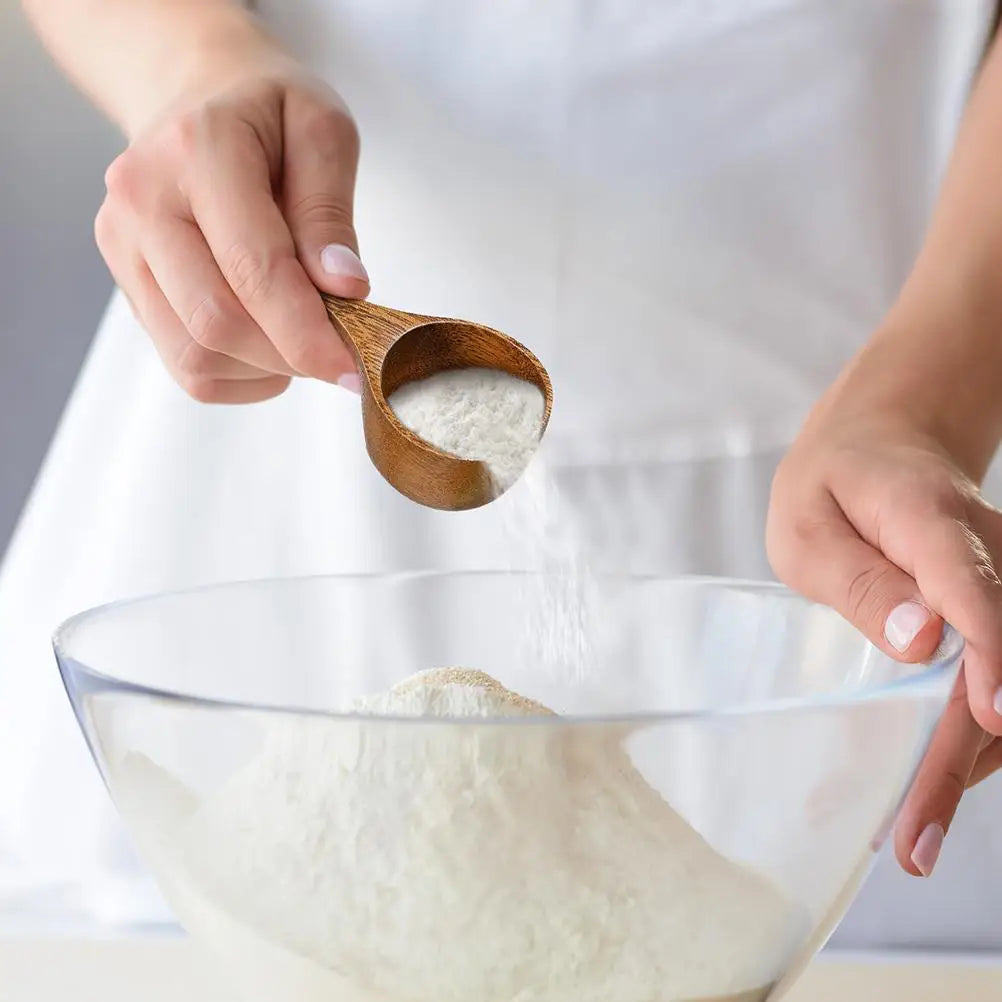 Acacia Wood Measuring Spoon Small Scoop for Loose Coffee Beans Tea Powder Baking Ingredients Kitchen Gadgets Accessories