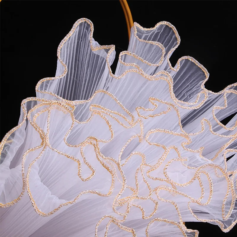 28cmx400cm Flower Wrapping Paper Pearl Wave Yarn Lace Mesh Florist Bouquet Valentine&
