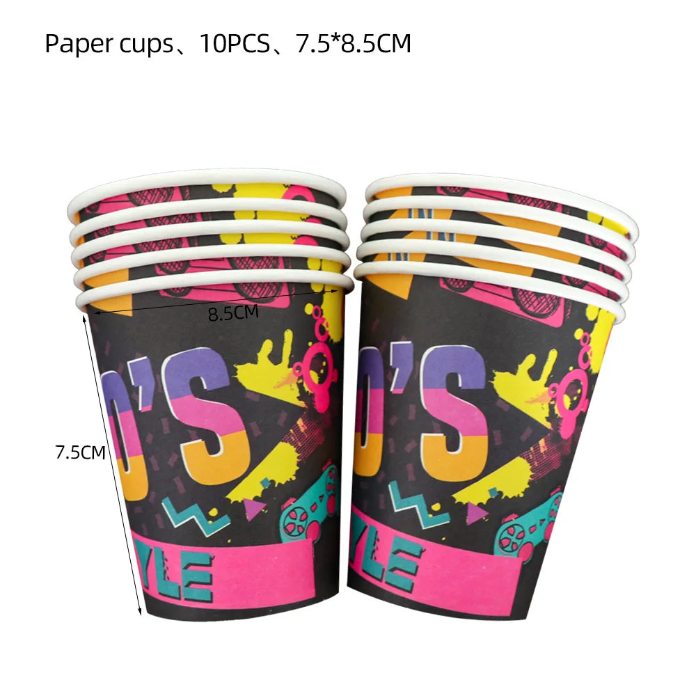 Hip Hop Music Cupcake Topper For 80‘s 90’s Party Decorations Hip Hop Dessert Decor Adult Birthday Party Supplies Tableware