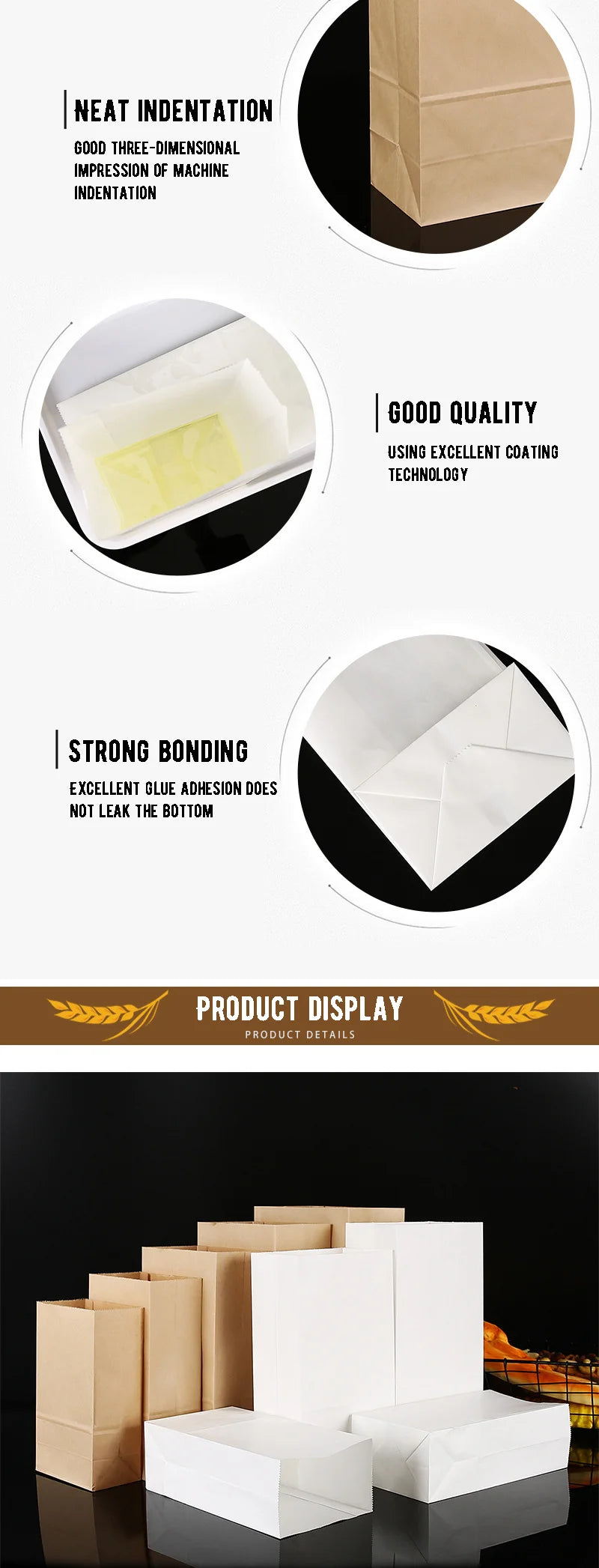 25/50pcs kraft paper bags brown exquisite gift bag recyclable takeout bags food baking packaging bag candy storage wholesale