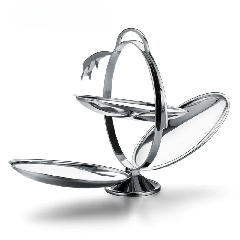Nordic luxury folding cake rack Afternoon refreshment dish Fruit dish Hotel supplies Relocation gift