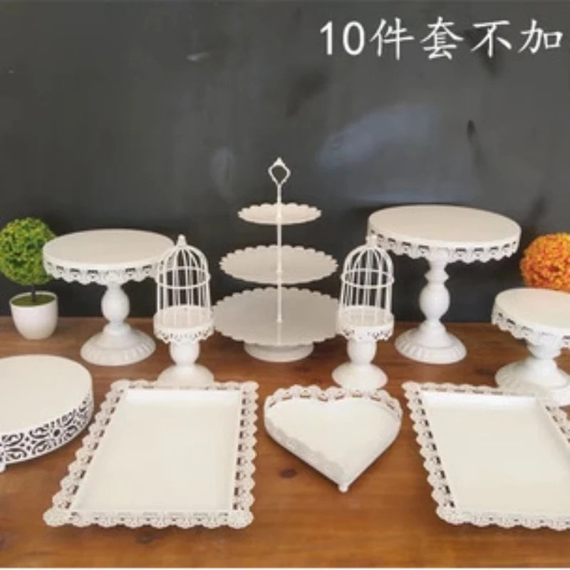 Dessert Table Decoration Display Stand Pastry Tray Cold Meal Tea Break Cake Shelf Afternoon Snack Storage Outdoor Party Supplies