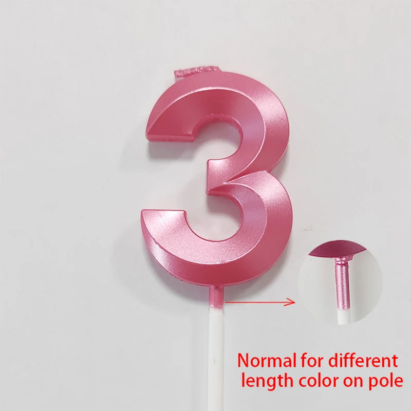 Creative Number Birthday Candles – Blue & Pink Opera House Style Cake Decorations for Parties