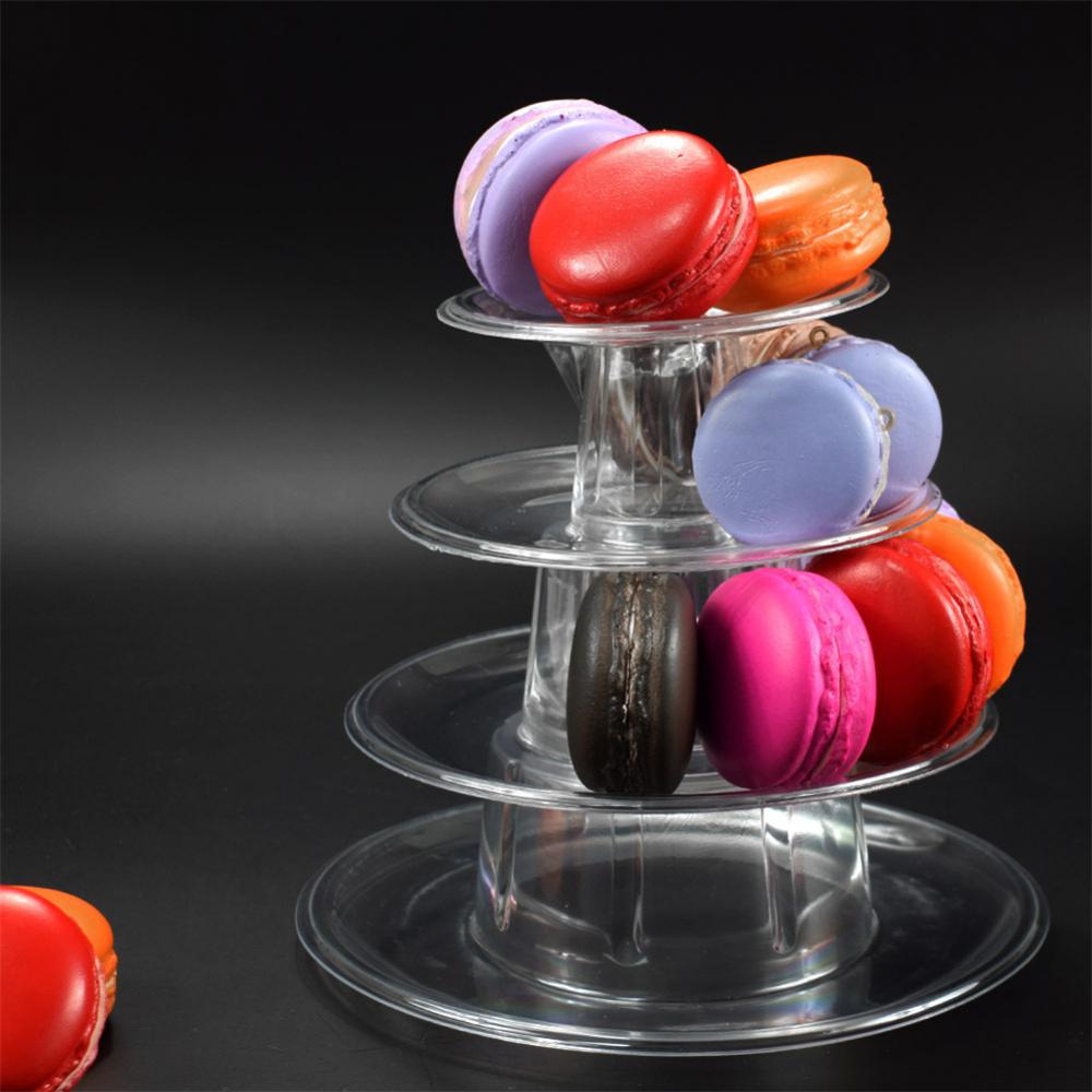 Transparent Round Macaron Tower Stand 6/4 Tiers Quality Macaroon Tower Stand Cake Display Rack Party Wedding Dessert Display