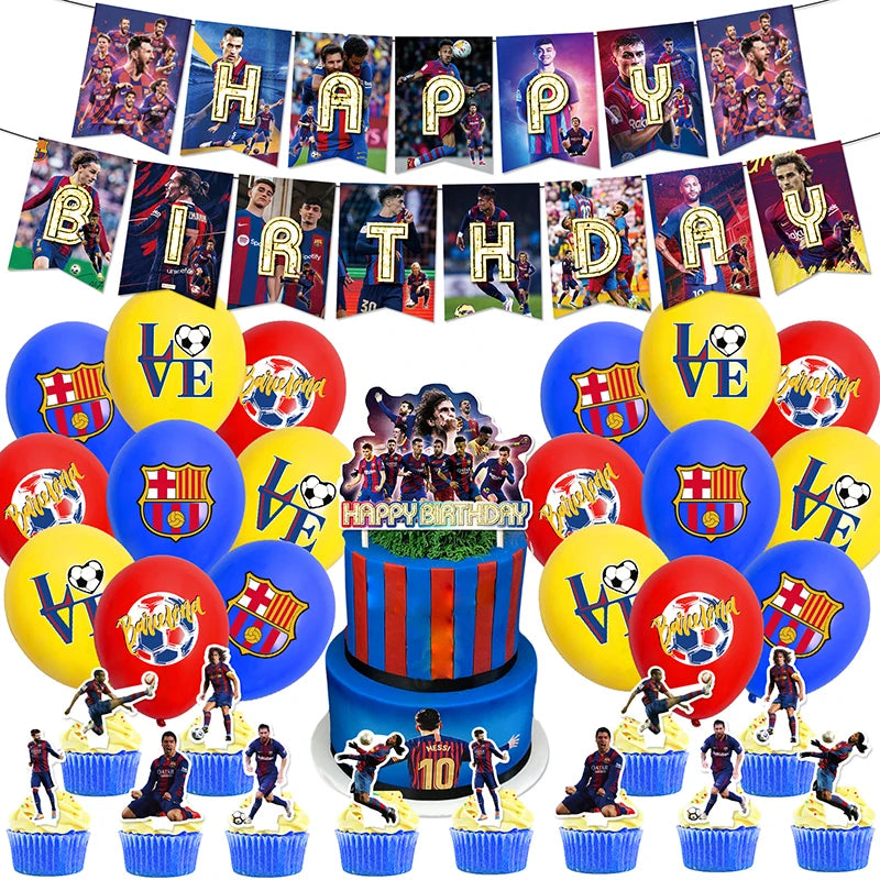 Football Birthday Party Decoration Football Balloon Banner Backdrop Cake Supplies Soccer Star Banner Baby Shower