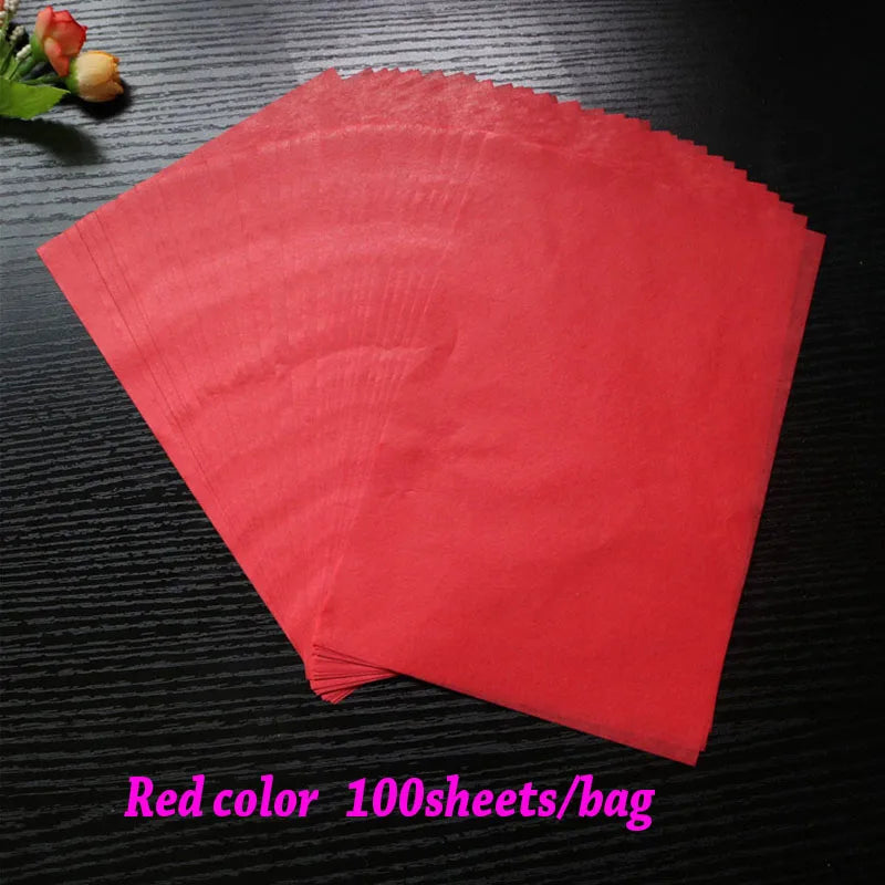 100 Sheets/bag 21X14cm Colorful Tissue A5 Wine Wrapping Papers DIY Folding Craft Paper Party Wedding Home Decor Packing Supplies