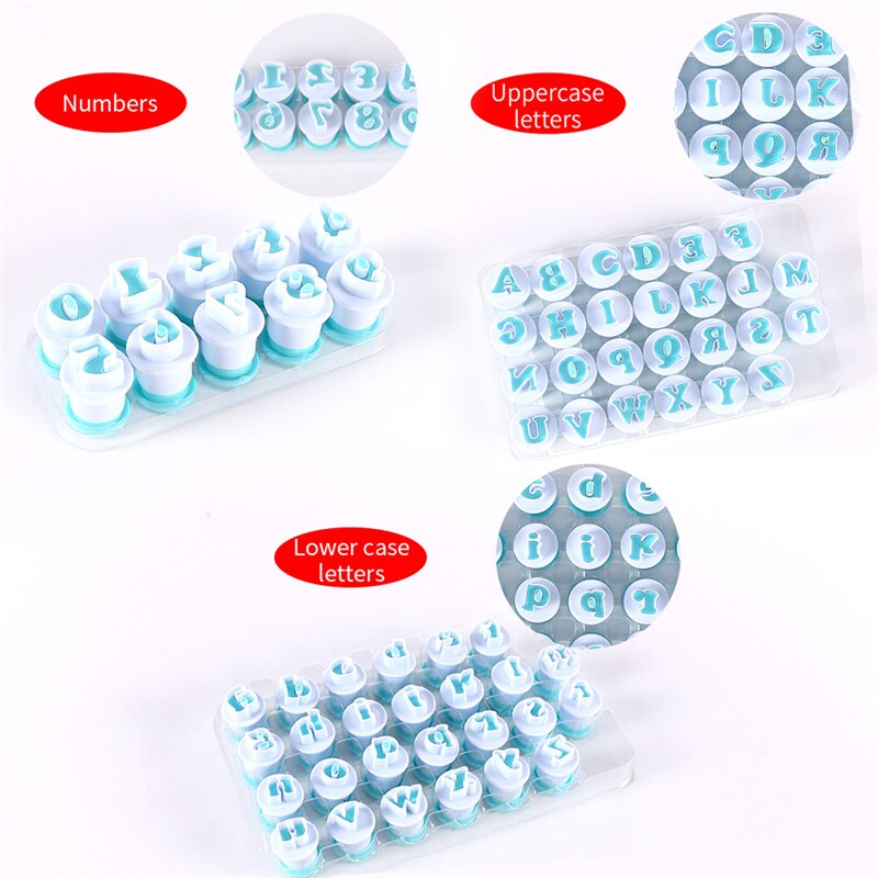 Baking Pastry Mold Letter Fondant Cookie Chocolate Biscuit Cutter Upper&Lowercase Alphabet and Number DIY Cake Decorating Tools