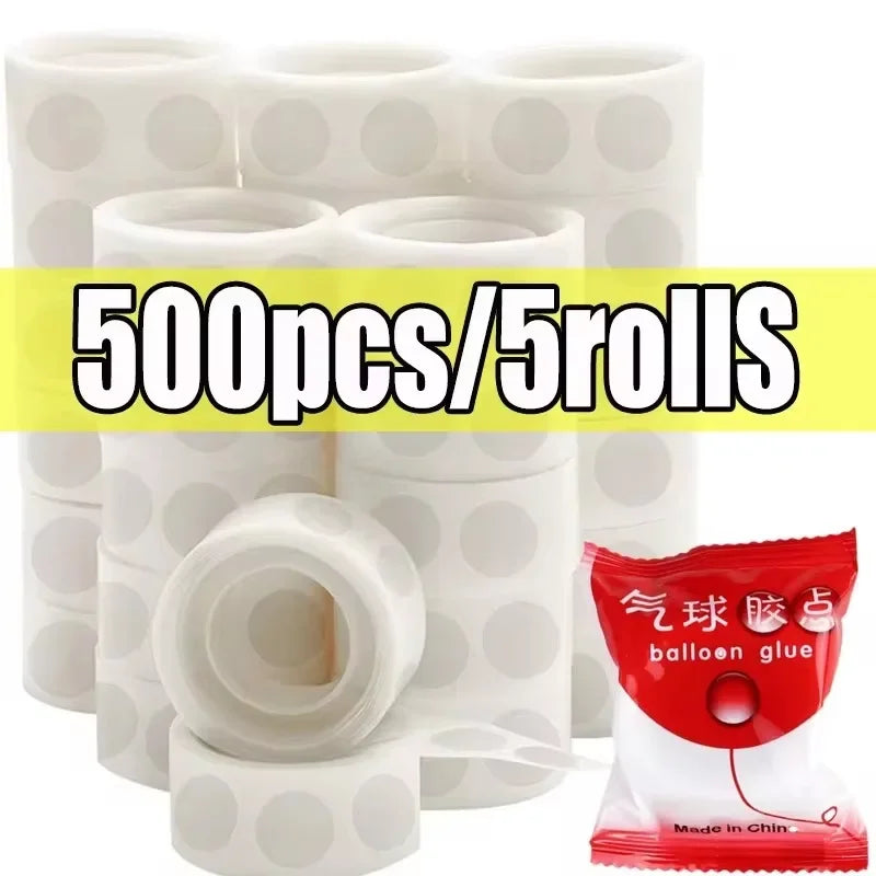 Double-Sided Balloon Glue Dots – Clear Sticky Point Tape for Party Decorations, Arch & Photo Stand