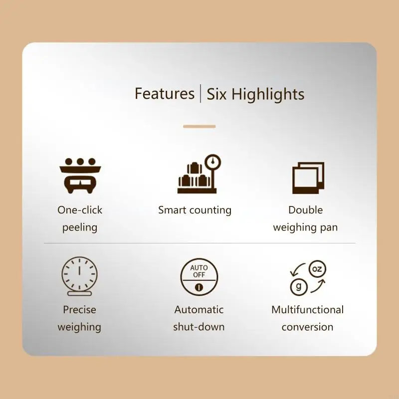 E5BE Dual Platform digital Kitchen & Scale Tare Clear Backlight Dispaly for Smart Counting for Food Ingredients Baking