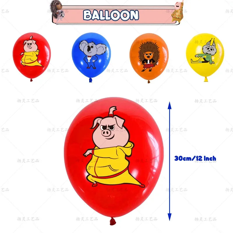 New Cartoon Happy Good Sound Animal Singing Theme Birthday Party Decoration Balloon Backdrop Cake Supplies Banner Baby Shower