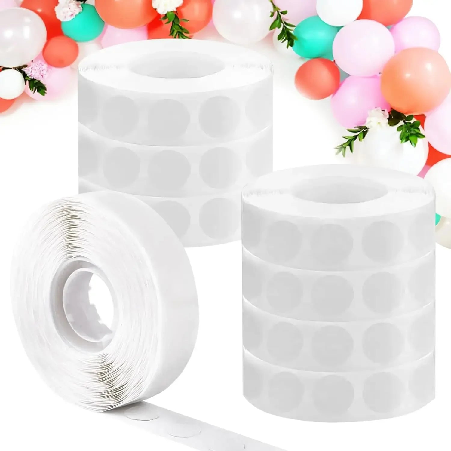 Double-Sided Balloon Glue Dots – Clear Sticky Point Tape for Party Decorations, Arch & Photo Stand