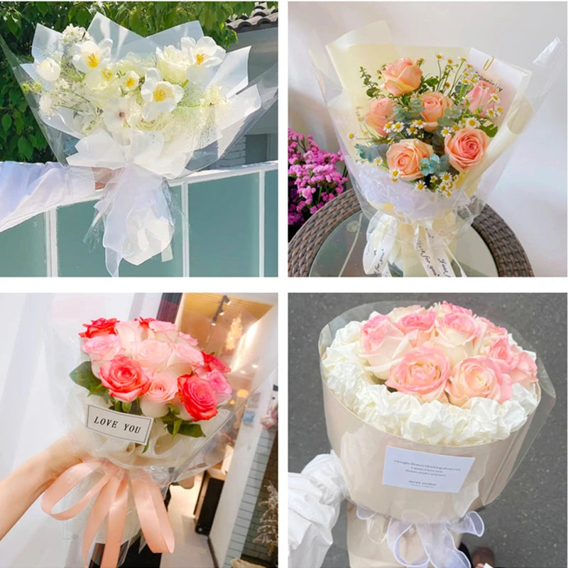 Clear Cellophane Wrap Roll – Transparent Wrapping for Gifts, Flowers, Baskets & Crafts