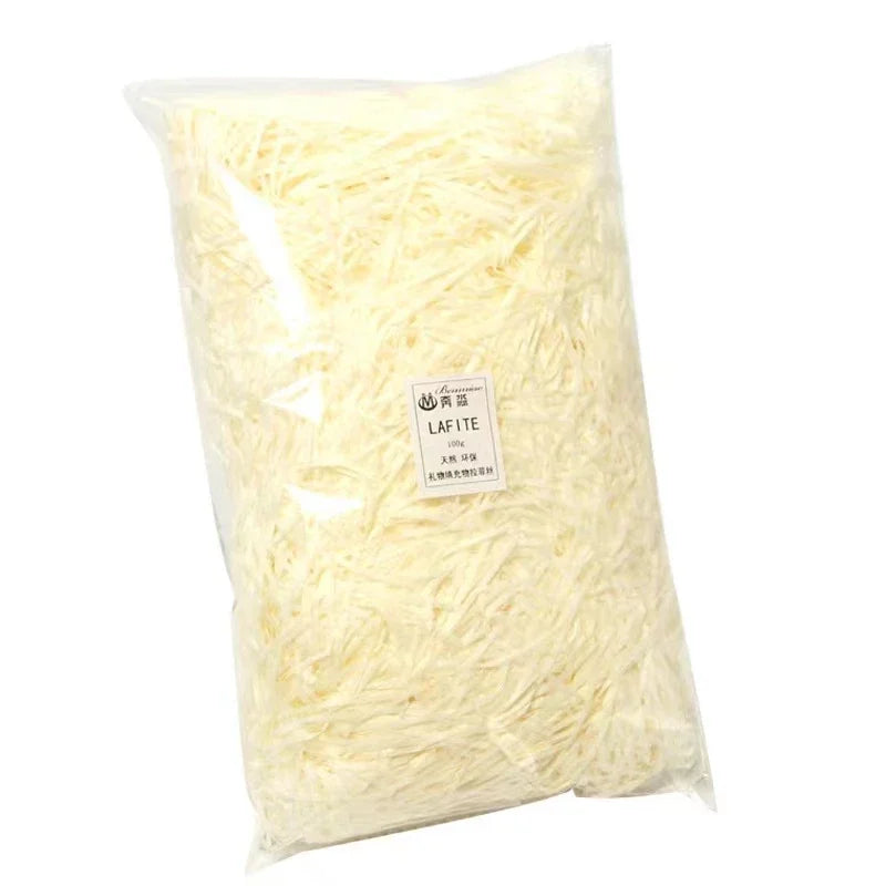 20g/50g Glitter Raffia Paper Shreds – Decorative Filler for Gift Packing, Baskets & Christmas Hampers