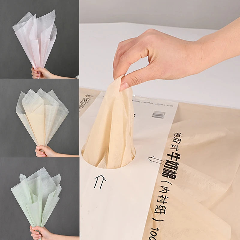 40pcs Cotton Flower Wrapping Paper – Bouquet Liner Sheets for Florist, Wedding & Birthday Gifts