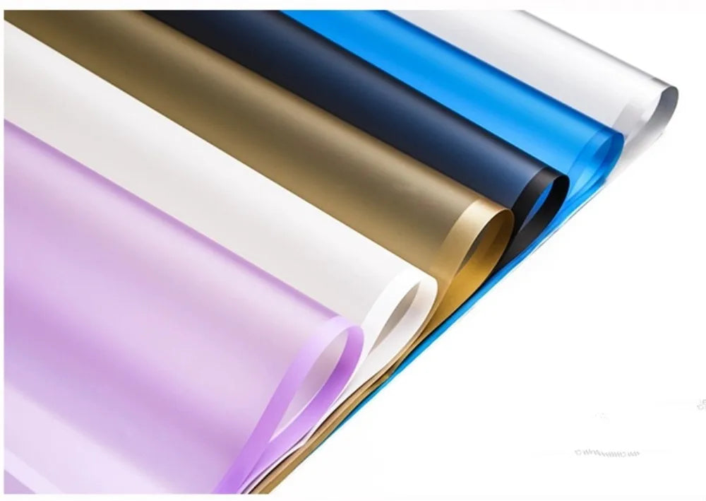 5sheets Half Transparent Flower Wrapping Paper Korean Style Gift Grinding Edge Rose Packing Florist Bouquet Wrapping Material