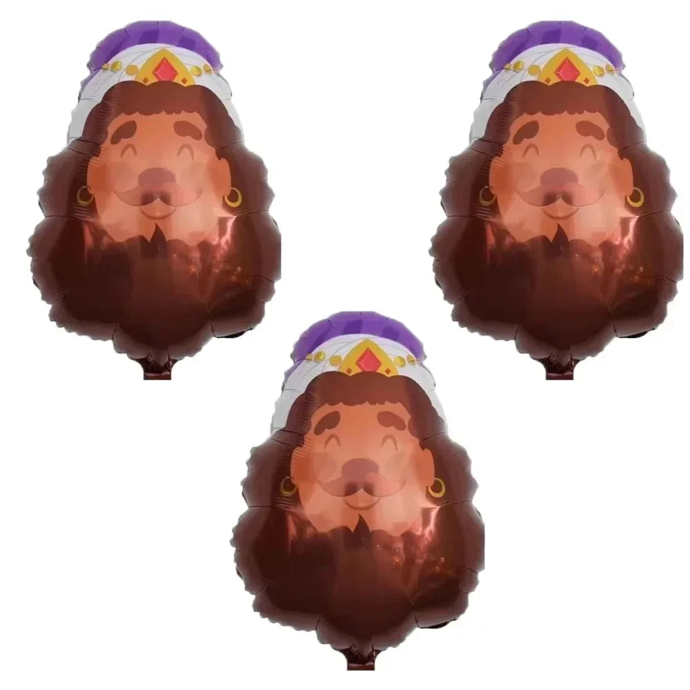 3pcs King Heard Balloons Cartoon King Foil Ball For Happy Birthday Party Baby Shower Decoration Kids Toys Helium Air Globos