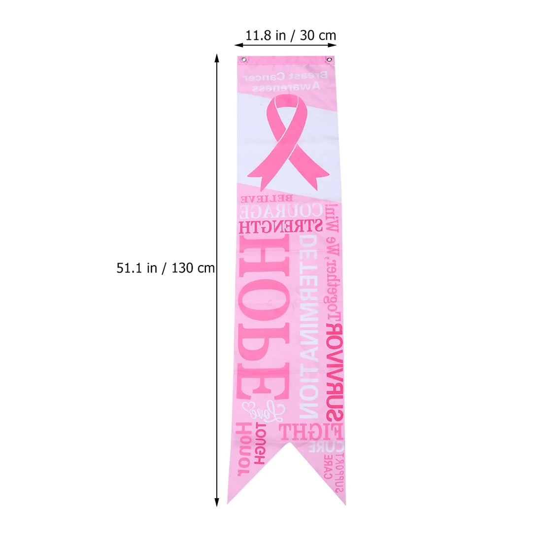 2pcs Pink Ribbon Banners Breast Cancer Awareness Health Hanging Flags Wall Decor For Doors Windows Party Decorations