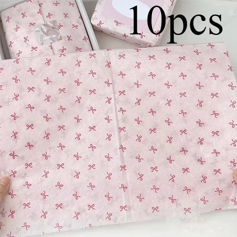 10pcs Bowknot Sydney Paper Hand-Kneaded Paper Cotton Paper Bouquet Flower Wrapping Paper Flower Wrapping Paper Cake Baking Gift