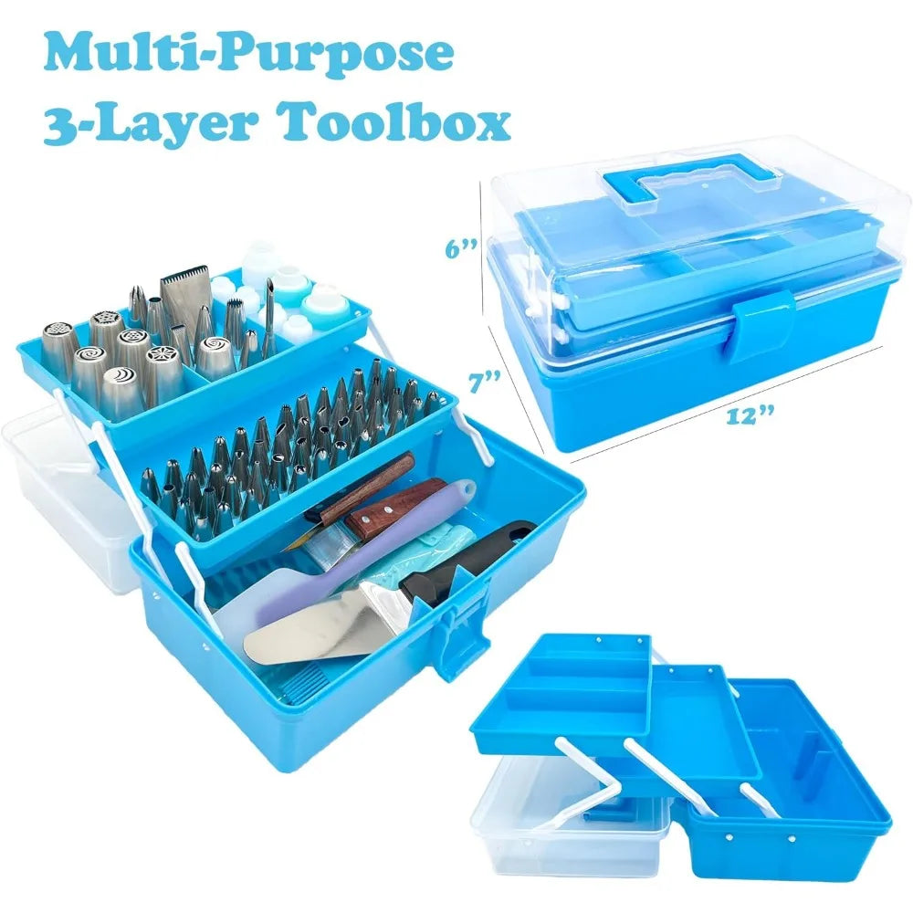 Cake Decorating Kit-520 PCS Cake Decorating Supplies Kit with Cake Carrier,Storage Case,Springform Pans Set,Bakeware