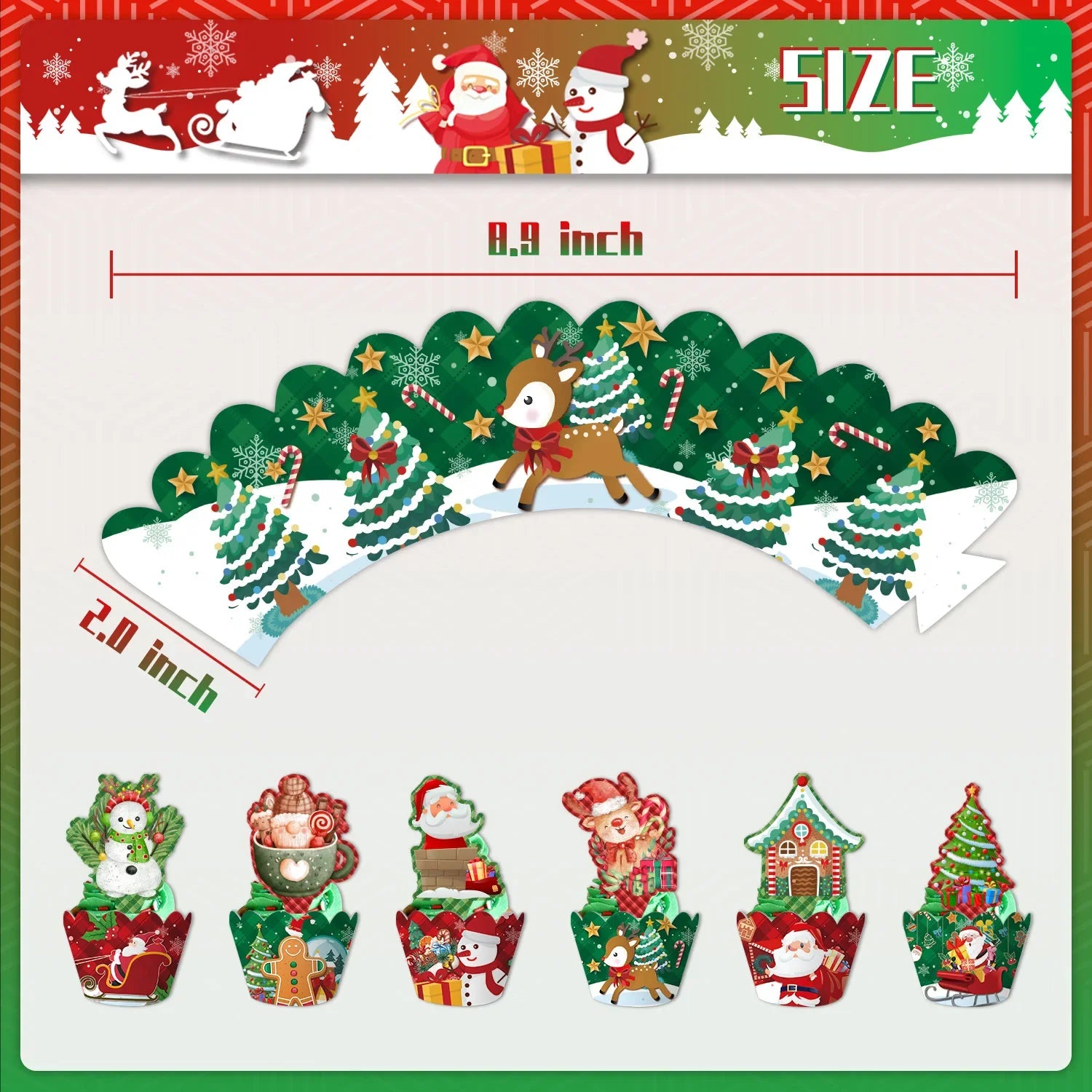 Birthday Paper Cup Small And Exquisite Christmas Cake Paper Tray Cake Baking Packaging Household Products Plug-in Card Cup
