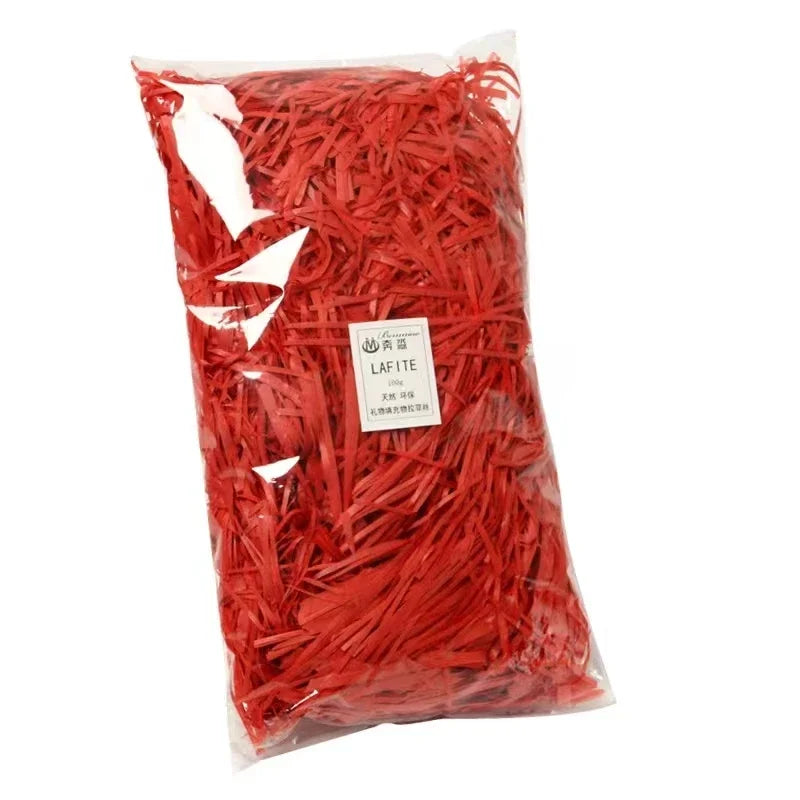 20g/50g Glitter Raffia Paper Shreds – Decorative Filler for Gift Packing, Baskets & Christmas Hampers