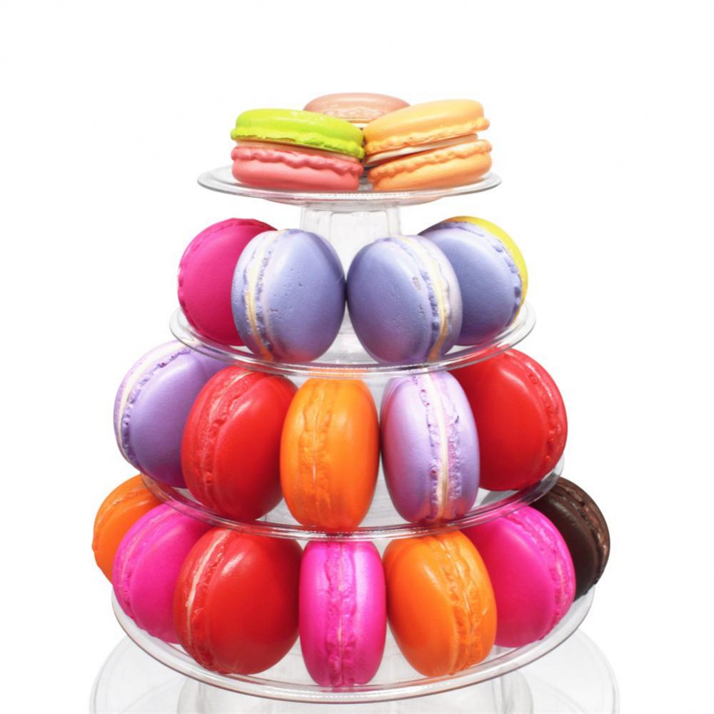 Transparent Round Macaron Tower Stand 6/4 Tiers Quality Macaroon Tower Stand Cake Display Rack Party Wedding Dessert Display