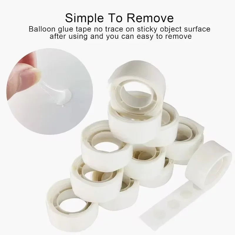 Double-Sided Balloon Glue Dots – Clear Sticky Point Tape for Party Decorations, Arch & Photo Stand