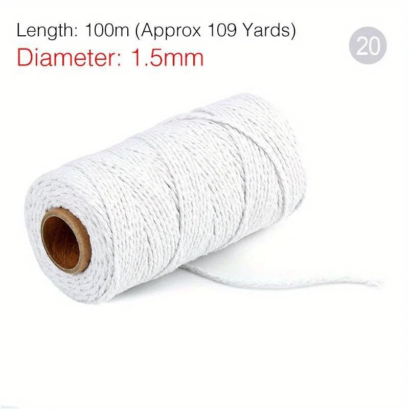 Cotton Twine Natural Jute Twine Packing Twines BakersTwine for Holiday Gift Wrapping Butchers Baking Arts and Crafts Gardening
