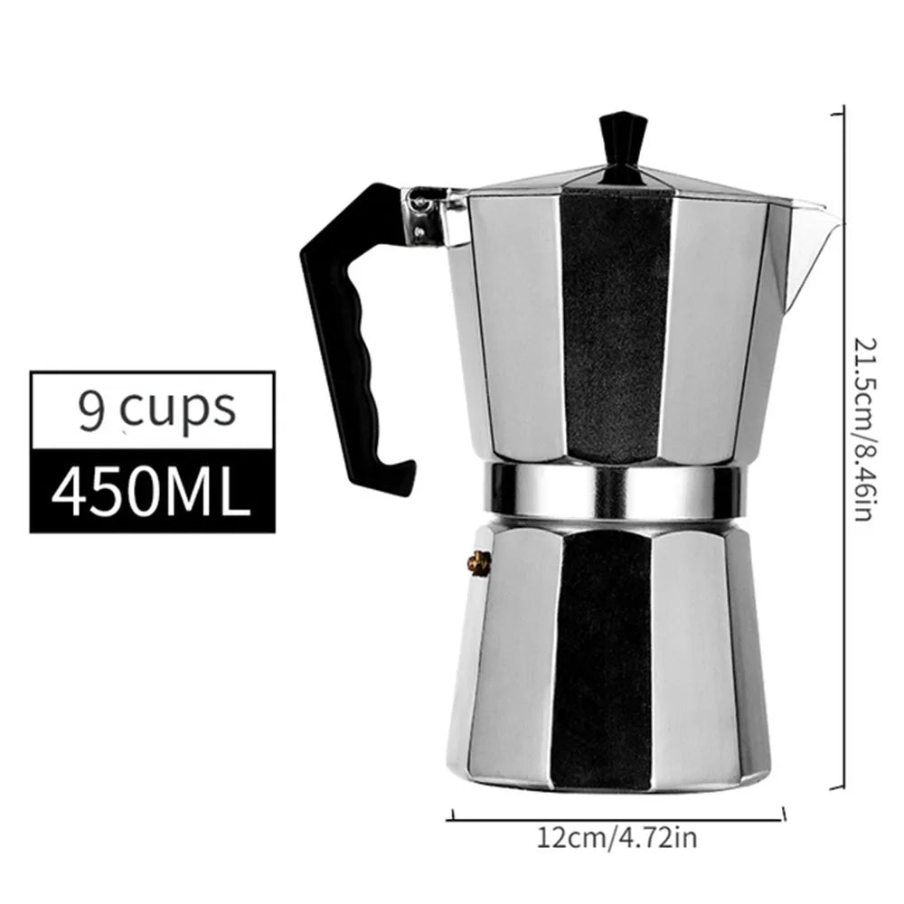 Aluminum Moka Pot Classic Stovetop Espresso Coffee Maker Coffee Kettle Tea Pot For Office Home Outdoor Camping Tableware