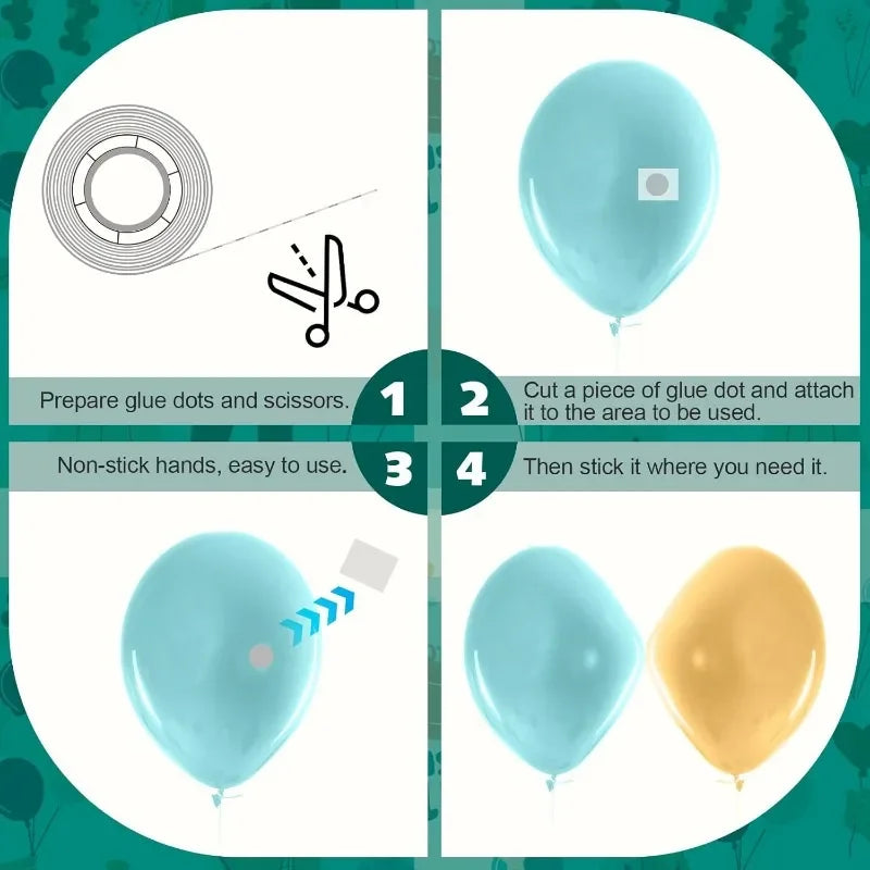 Double-Sided Balloon Glue Dots – Clear Sticky Point Tape for Party Decorations, Arch & Photo Stand