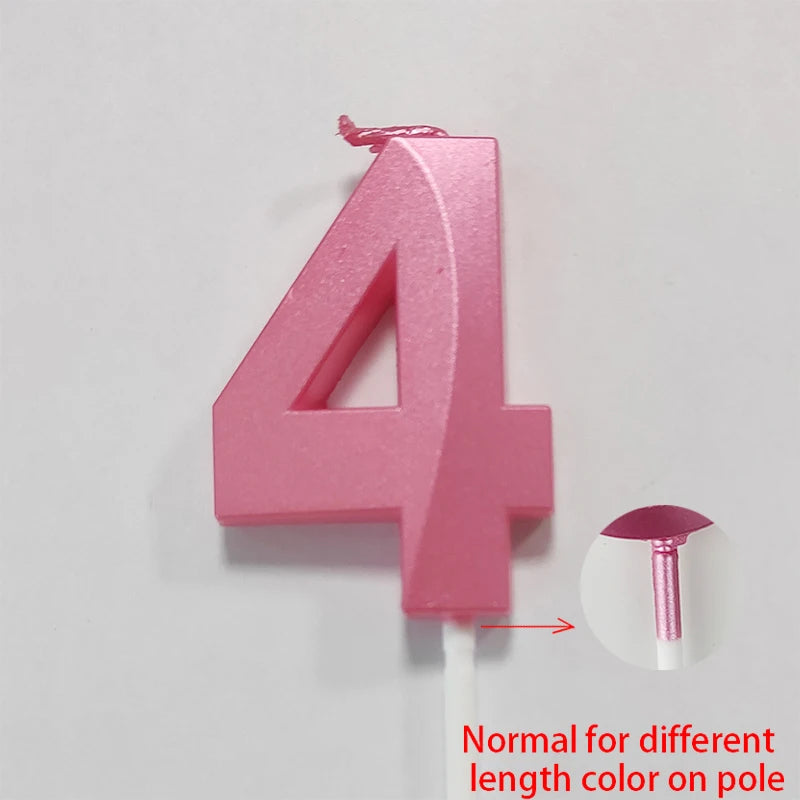 Creative Number Birthday Candles – Blue & Pink Opera House Style Cake Decorations for Parties