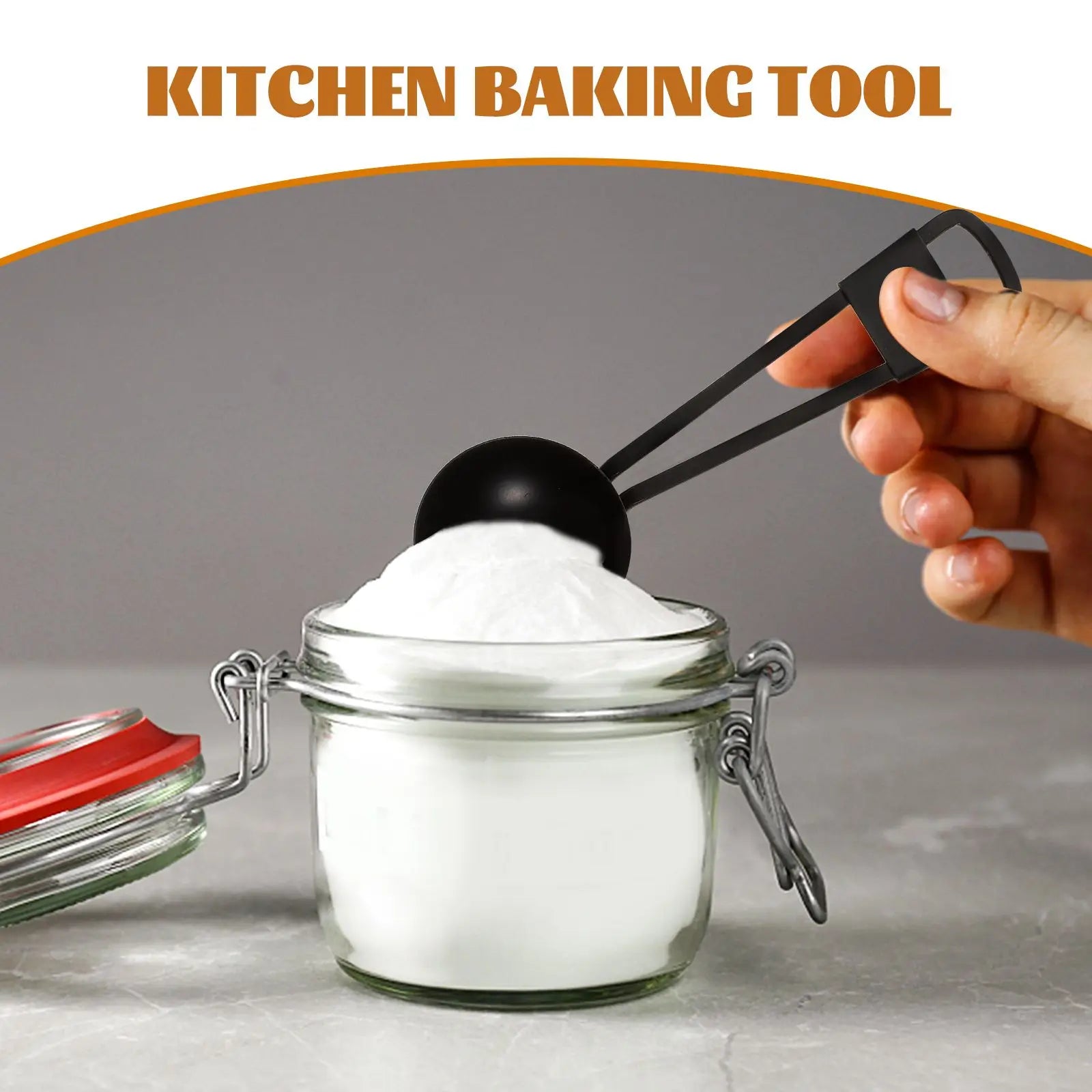 5 Pcs Measuring Spoon Set Black Stainless Steel Kitchen Tool Liquid Dry Ingredients Baking Measurement Nesting Stackable Safe