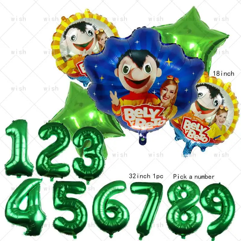 Bely Y Beto Balloon Birthday Party Decoration Wedding Boy Game Decor Supply Glod 32inch Ballon Baby Shower