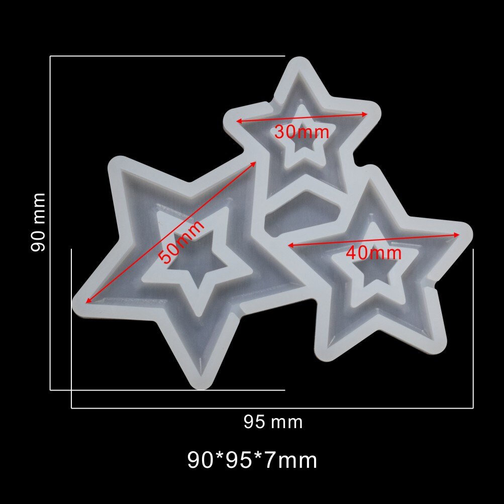 Round Love Star Silicone Mold – DIY Epoxy, Chocolate, Lollipop & Cake Decorating Mold