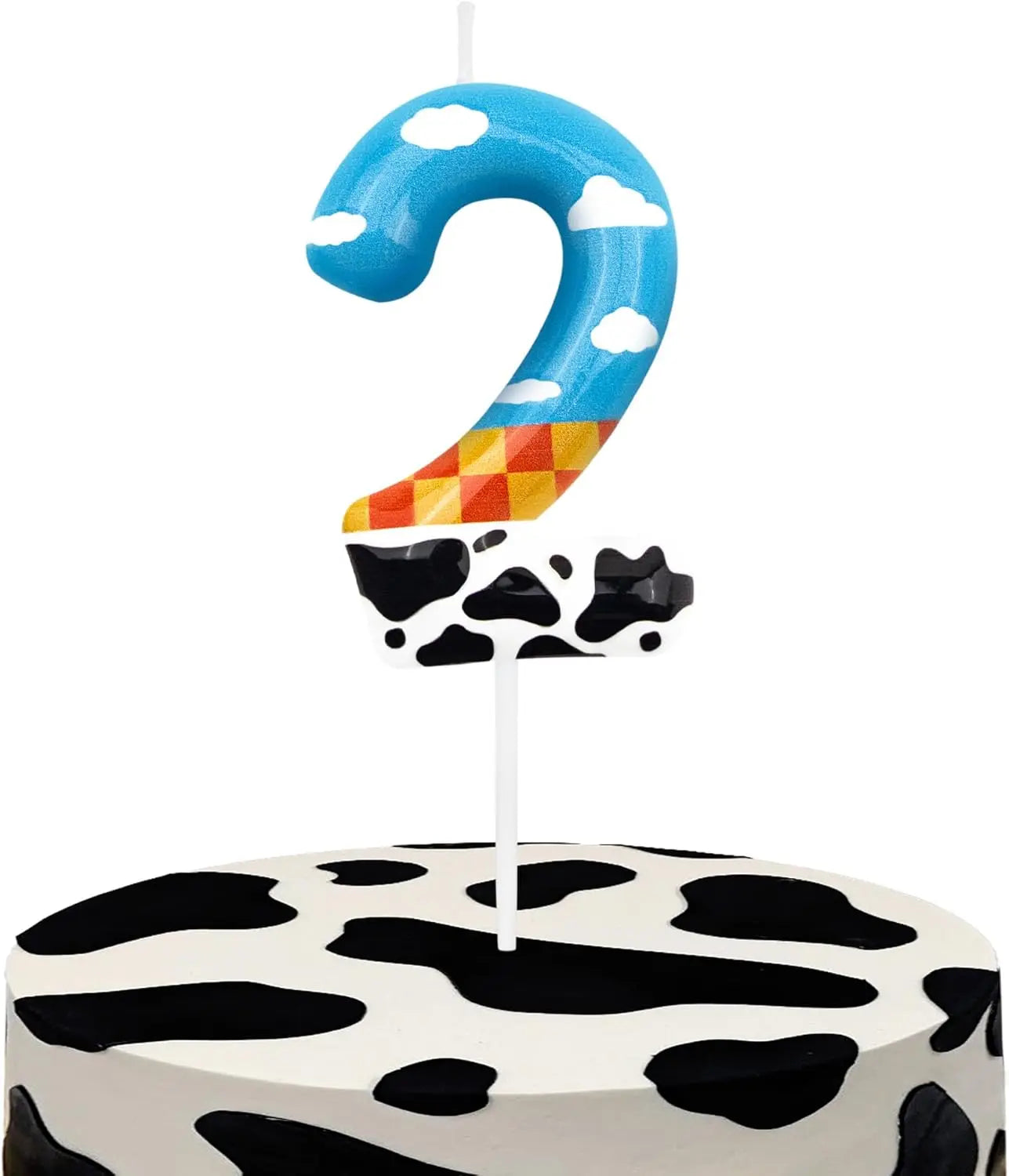 Toy Inspire Game Story 7th Birthday Number Candles, Number 7 Candle Cake Toppers for Cartoon Story Themed Parties, 7th Birthday